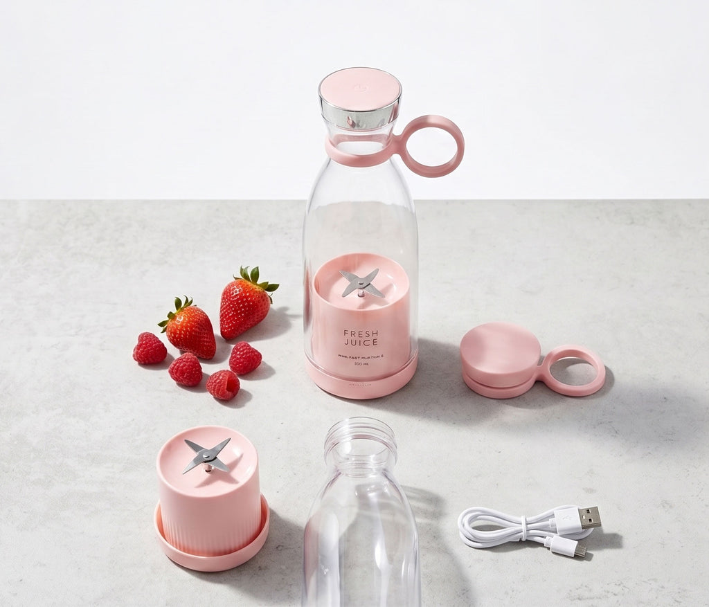 Portable USB Rechargeable Mini Juicer Blender - Personal Wireless Drink & Shake Maker